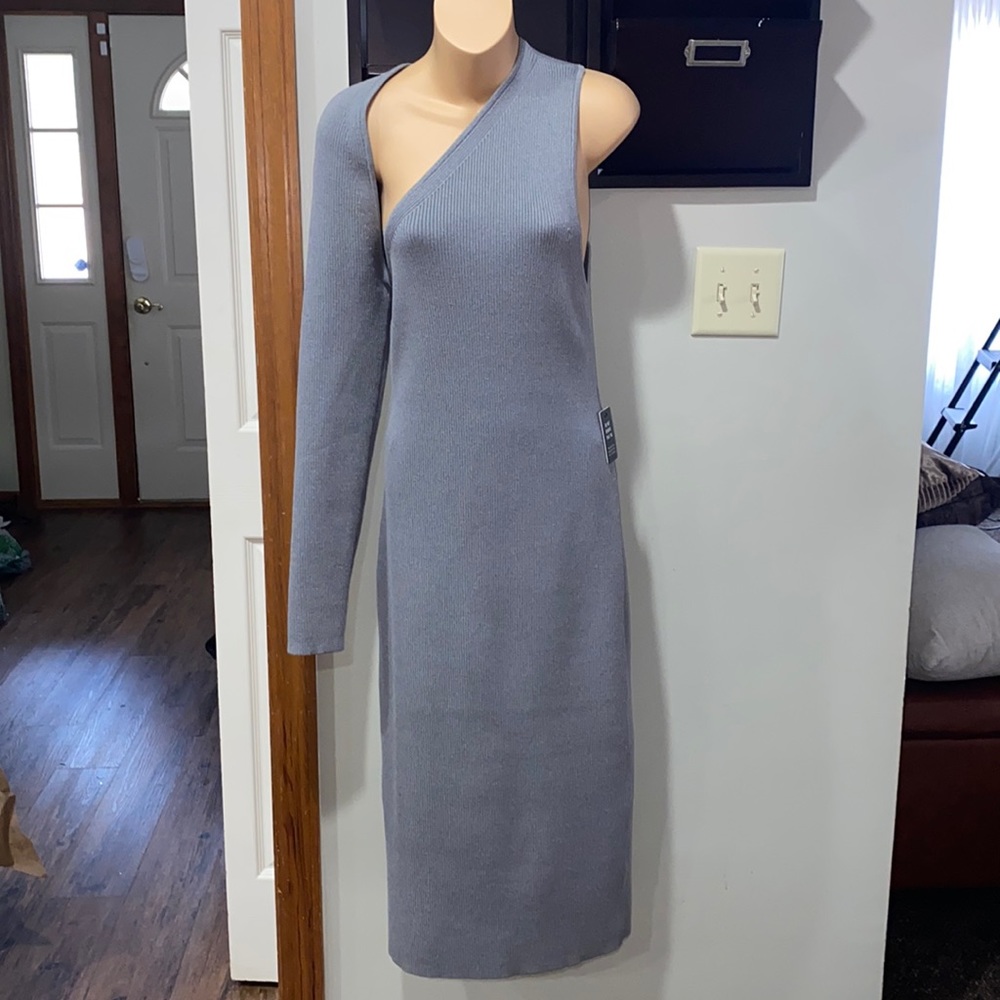 EXPRESS Ribbed Slit Dress